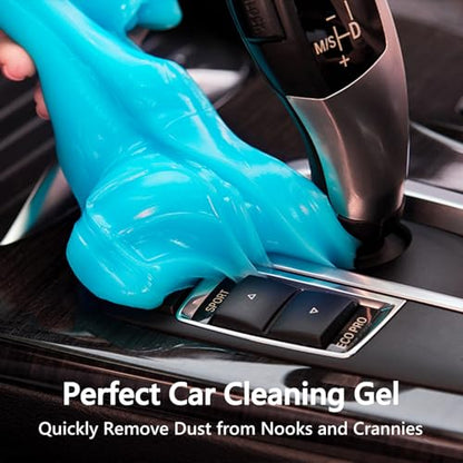 PULIDIKI Car Cleaning Gel for Car Cleaning Putty Car Putty Auto Detailing Tools Car Slime Cleaner Dust Cleaning Gel for Car Interior Cleaner Car Accessories Keyboard Cleaner Blue, 4 Pack (160g Each) - size: Blue 4 Jars (640g total)