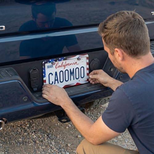 American Flag License Plate Frame - 2 Pack Stainless Steel License Plate Frames with Screw Caps (Classic) - style: Classic