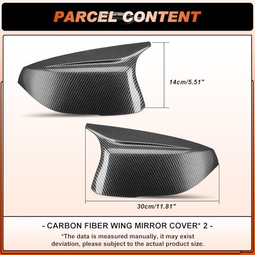 ACLONG Carbon Fiber Mirror Cover Caps Rearview Side Mirror Covers Fit for Infiniti Q50 2014-2022 Infiniti Q60 2017-2022 Left Driver Side Right Passenger Side-2 PCS - size: Fit for Infiniti Q50 2014-2022-Carbon Fiber