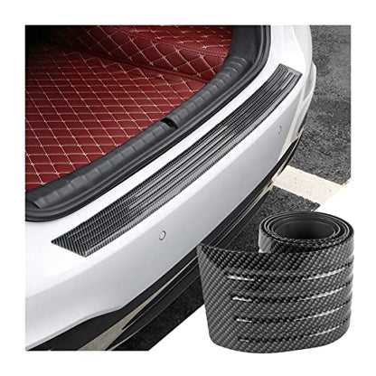 Car Rear Bumper Protector Guard, Carbon Fiber Anti-Scratch Trunk Door Sill Protection Strip, Self-Adhesive Vehicle Rear Bumper Door Entry Trim Cover, Universal for Pickup SUV Trunk (40.94") - size: 40.94"