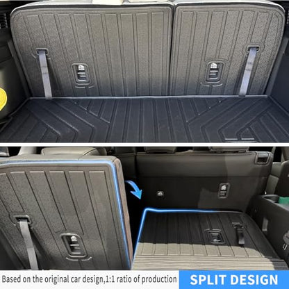 Large Cargo Liners for 2024 2025 2026 Mazda CX90 CX-90 7/8 Seats (Not for 6 Seats) (40/60 Split Folded),TPE All Weather Protection Car Trunk Mat Covering The Backrest Mat Accessories - size: For 2024-2026 CX90 Cargo Mat 7/8 Seats (40/60)