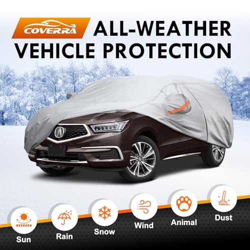Car Cover Custom Fit for Infiniti QX60, Acura MDX 2014-2025, 6 Layer Heavy Duty Waterproof All Weather Car Tarp Outdoor Protection with Cotton Lining - size: Infiniti QX60, Acura MDX