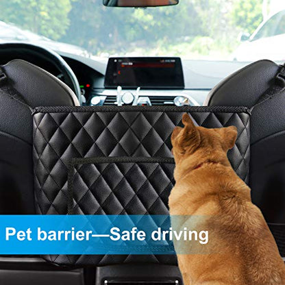 Bark Lover Car Handbag Holder, Seat Back Organizer, Barrier of Backseat Pet Kids, Purse Storage & Pocket, Mesh Large Capacity Handbag Holder for Car (Two Extra Space) - style: Two Exrea Space