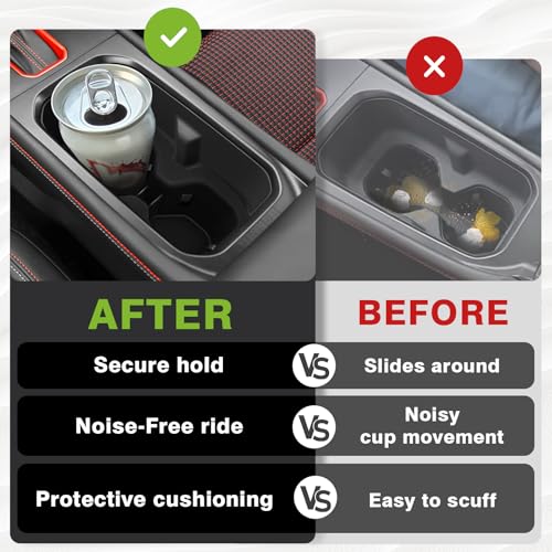 Muslogy Center Console Cup Holder Inserts Compatible with 2025 2026 Nissan Kicks Accessories Middle Console Armrest Front Drink Stopper Non-Slip Silicone Rubber Organizer Drink Cup Holder Organizer - size: ‎Cup Holder