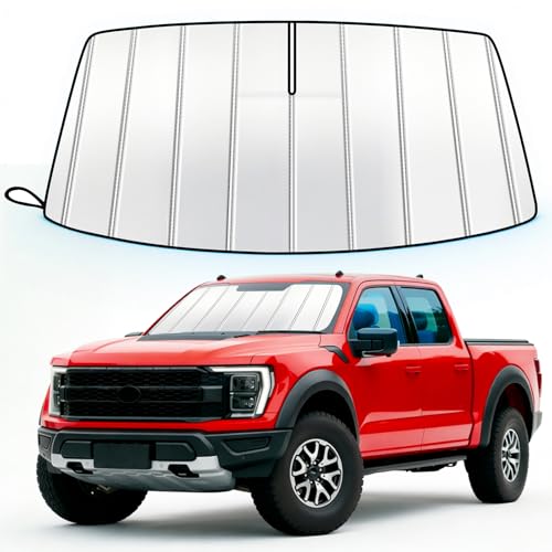 Windshield Sun Shade for Ford F150 f-150 2015-2020, Custom Fit Accordion Folding Design Car Front Window Sunshade Sun Visor Shield Accessories for Interior Protector, Blocks UV Rays & Heat - size: For Ford F150 2015-2020