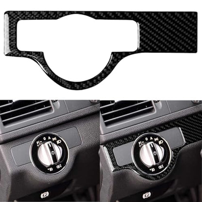 NVCNX Carbon Fiber Compatible with Mercedes-Benz C-Class W204 C250 C300 C350 C63 AMG 2008-2015 Coupe Sedan Accessories Car Dash Headlight Switch Panel Cover Interior Trim Sticker Decal 1PC - color: Dash Headlight Switch Panel Trim