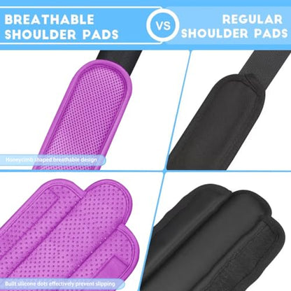 ZINZ 2-Pack Universal Shoulder Pad with Ultra Thick Cushion for Bag Luggage Bag Crossbody, Plus Long & Anti-Slip & Breathable,Purple - color: Purple