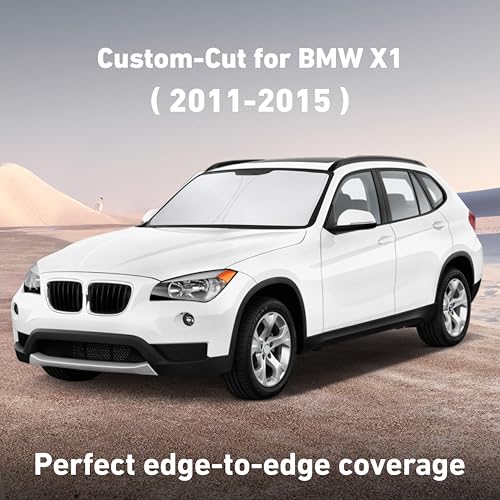 EcoNour Windshield Sunshade Compatible for BMW X1 2011-2013 2014 2015, Sun Visor for Front Windshield & Window Sun Shade Cover, UV Heat Blocker & Protector, Car Accessories - size: For BMW X1 (2011–2015)