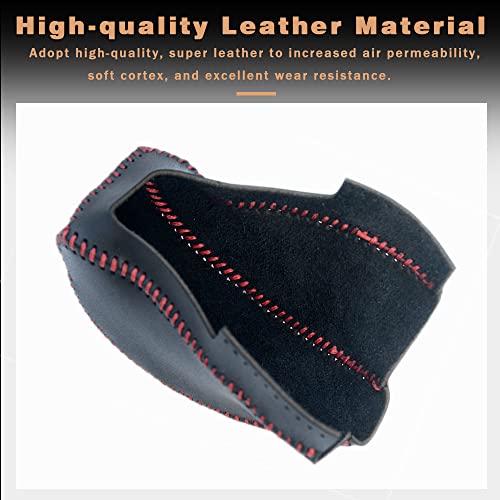 Auto Car Gear Shift Handle Knob Cover Shift Lever PU Leather Protective Interior Accessories for Subaru Crosstrek 2018-2025(Red Stitches) - color: Red Stitches