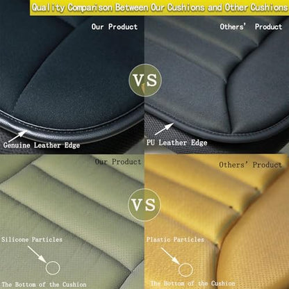 Thick Seat Cushion Memory Foam Car Seat Cushion Pad for Car Driver Seat Office Chair, Thickened Black - color: Thickened Black