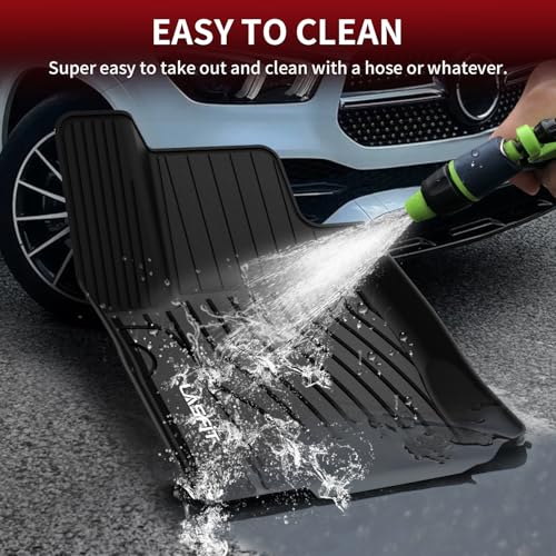 LASFIT Floor Mats for Mercedes Benz GLE 2019 2018 2017 2016 350/400 / 43 AMG / 450 AMG / 550e / 63 AMG / 63 AMG S, Custom Fit All Weather TPE Car Liners for GLE Floor Liners, 1st & 2nd Row,Black - size: 1) For Benz GLE | 2016-2019 | 1st & 2nd Row