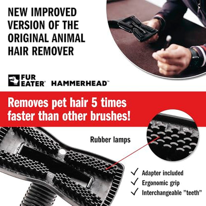 Vacuum Cleaner Brush Attachment for Removing Pet Hair (2.0 Improved Version) Cats & Dogs Lint Remover for Furniture, Carpets, Car Detailing, Universal Fit with Adapter 1 1/4 and 1 3/8 inches - color: Newer Model