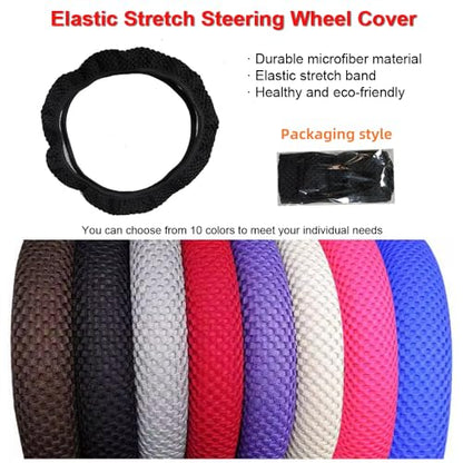Hiflyer Steering Wheel Cover - Universal 14.5-15 Inch, Soft Microfiber, Women & Men, Grey - color: Grey