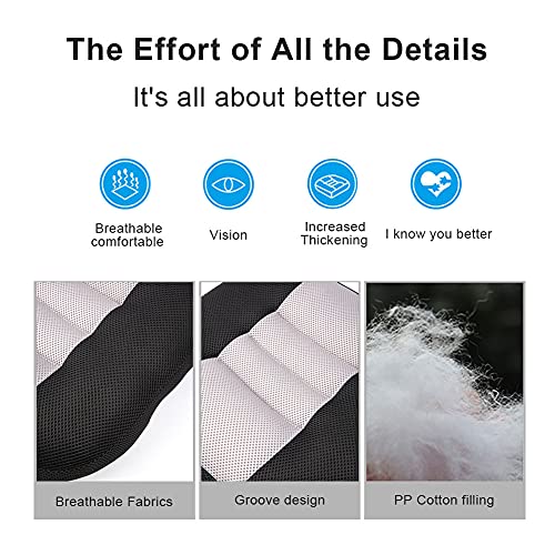 Srutirbo Car Booster Seat Cushion Heightening Height Boost Mat, Breathable Mesh Portable Car Seat Pad Angle Lift Seat for Car, Office,Home (Black) - color: Black