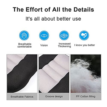 Srutirbo Car Booster Seat Cushion Heightening Height Boost Mat, Breathable Mesh Portable Car Seat Pad Angle Lift Seat for Car, Office,Home (Black) - color: Black