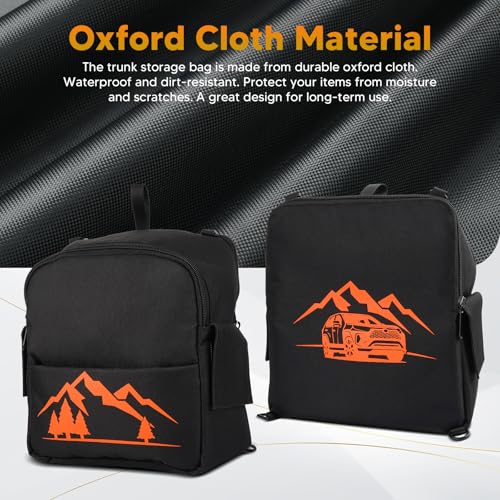 Powerty Upgrade Toyota RAV4 Trunk Organizer, RAV4 Cargo Organizer Cargo Storage Bag for 2019-2025 Toyota RAV4 Accessories Orange