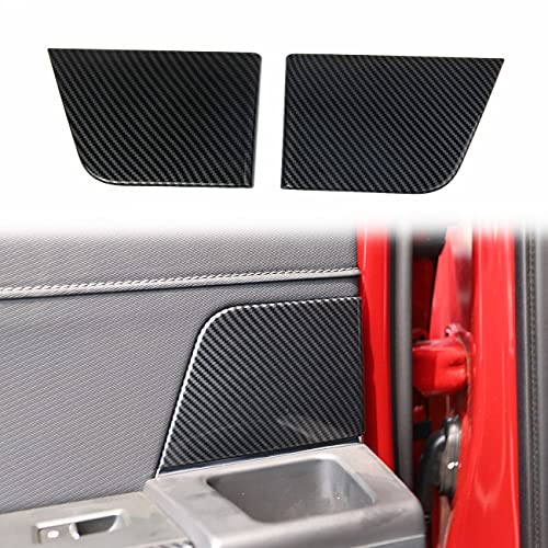 Carbon Fiber Grain Door Panel Handles Cover Trims Accessories for Ford F150 2021+ for 2023 F250 F350 Super Duty(Rear Door) - size: rear door