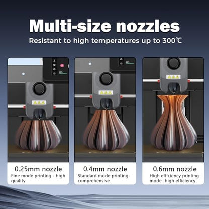 3PK Upgrade AD5X Nozzle 0.25MM 0.4MM 0.6MM Hotend for Falshforge AD5X Nozzle High Flow 32mm³/s High Speed Hardened Steel Quick Detachable Nozzle Print Head with Extra 3PK Nozzle Brush - style: 0.25+0.4+0.6MM Hotend(3PK)