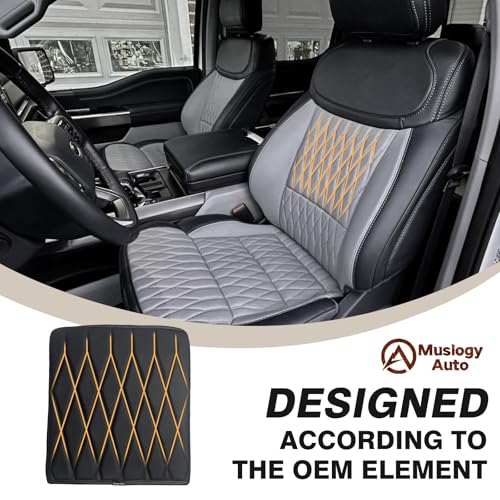 Muslogy Center Console Armrest Cover Fit for Ford F-150 F150 2021-2025 2026 Accessories, Comfort Armrest Pad Console Lid Cushion Vegan Leather Regular Thick(WorkSurface ONLY) - size: 2) 21-25 |F150| WorkSurface, Regular