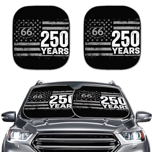 AFPANQZ 250th Black American Flag Sun Visor UV Protector Foldable Windshield Front Window Sun Shades, Sun Block Sunscreen Universal Fit for Car Auto Sedan Trucks SUV Van - color: 250th Black American Flag