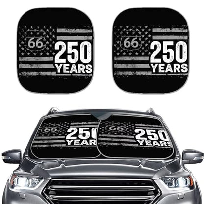 AFPANQZ 250th Black American Flag Sun Visor UV Protector Foldable Windshield Front Window Sun Shades, Sun Block Sunscreen Universal Fit for Car Auto Sedan Trucks SUV Van - color: 250th Black American Flag