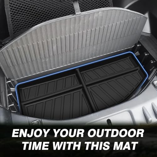 Powerty Front Trunk Mat for Ford F150 Lightning 2022-2025 Accessories Front Trunk Liner All Weather Mats Upper and Lower Trunk Storage Liner Cargo Mat 2 PCS - size: Front Cargo Mat｜For｜22-25｜Ford F150 Lightning