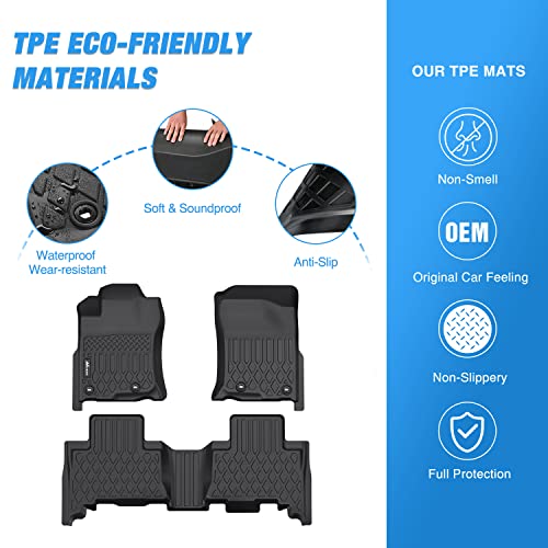 Nilight TPE Floor Mats for Lexus GX460 2014 2015 2016 2017 2018 2019 2020 2021 2022,2013-2023 Toyota 4Runner(4 Runner),All Weather Custom Fit Heavy Duty Floor Liners - size: 2013-2023 Toyota 4Runner| Lexus GX460