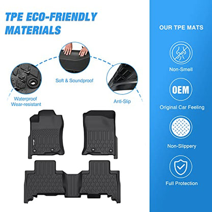 Nilight TPE Floor Mats for Lexus GX460 2014 2015 2016 2017 2018 2019 2020 2021 2022,2013-2023 Toyota 4Runner(4 Runner),All Weather Custom Fit Heavy Duty Floor Liners - size: 2013-2023 Toyota 4Runner| Lexus GX460