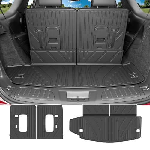 powoq Cargo Mat Compatible with 2016-2026 Dodge Durango 6&7 Seats Trunk Mat 3rd Backrest Mat Replacement for 2016-2026 Dodge Durango Accessories(Trunk Mat+3rd Row Backrest Mat) - color: Trunk Mat+3rd Row Backrest Mat