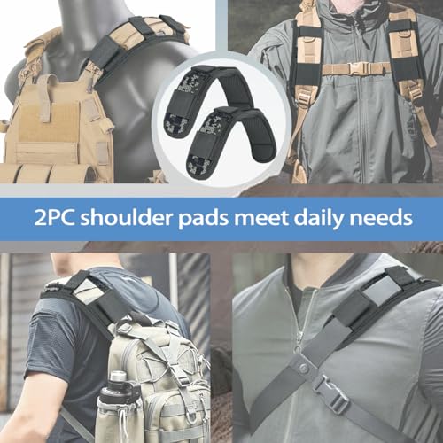 ZINMARK 2Pcs Ultra-Thick Shoulder Pad Cushions for Laptop Bags,Messenger Bags,Briefcases,Luggage, Tool Bags,Travel Bags etc - color: Camouflage Gray