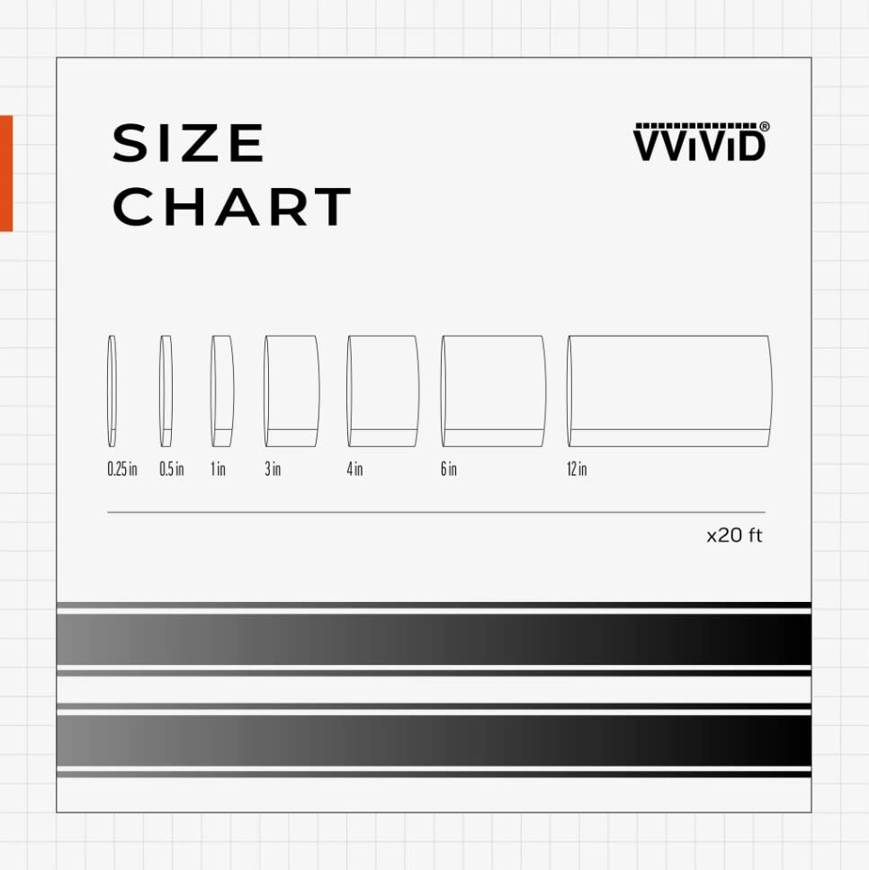 VViViD Black Gloss Air-Release Adhesive Vinyl Tape Roll (1/4 Inch x 20ft) - size: 1/4" x 20ft