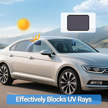 ZATOOTO Static Cling Car Window Shades (2 Pack, 9.84 * 7 in) Expandable Sun Shade Side Window Sun Blocker Car Windshield Sunshade｜Reinforced Frame｜Anti-Glare｜Static Cling｜ - size: 2 Pack (9.84 x 7 in)