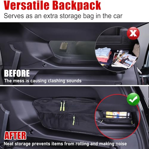 Car Trunk Organizer Storage Cargo for Hummer EV SUV Accessories Large Capacity Stable Foldable Multi-Function Trunk Side Window Luggage Storage Bag Rear Trunk Organizer for 2024 2025 2026 (Right)