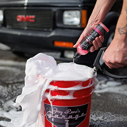 Jay Leno's Garage Car Wash Kit with Bucket – Auto Detailing Kit for Interior and Exterior, Car Cleaning Supplies Set with Wash Mitt, Tire Shine, Wheel Cleaner, Car Wax, Microfiber Towels, Car Wash Kit - style: Basic Detailing Kit