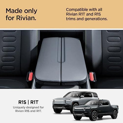 Spigen Console Organizer Tray for Rivian R1T and R1S 2026 2025 2024 2023 2022 - size: Rivian R1S & R1T