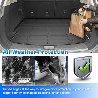 Cartist Floor Mats & Cargo Liner Custom Fit for Nissan Rogue 2021-2025 2026 (NOT for Rogue Sport) Accessories All Weather Cargo Liners Carpet Protection TPE Odorless - size: 5)nissan Rogue【21-26】