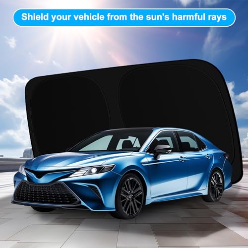 Car Sun Shade for 2018-2024 2025 2026 Toyota Camry Windshield Sun Shade, Sun Visor Windshield Screen Cover for Camry Front Window Sunshade Foldable Auto Interior Accessories UV Block - size: For 2018-2026 Toyota Camry