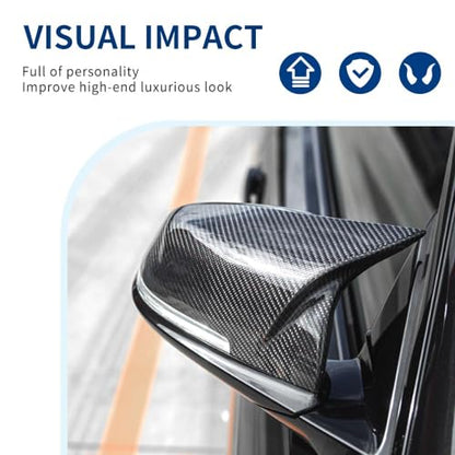 Real Carbon Fiber Side Mirror Cover Compatible with 3-Series F30 F31 F34 / 4-Series F32 F33 F36 / 2-Series F22 F23 / 1 Series F20 X1 E84 M2 F87 (Real Carbon Fiber, F22 F30 F32 F36) - color: Real Carbon Fiber, size: F22 F30 F32 F36