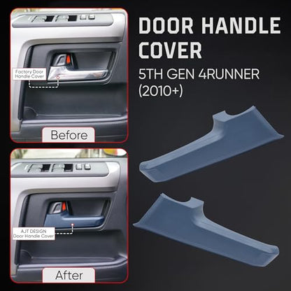 AJT DESIGN Door Handle Covers Compatible with Toyota 4Runner 2010+ (5th Gen) | 5th gen 4runner Chrome Delete | ABS Plastic Front & Back Interior Car Door Handle Cover| Made in USA | Cavalry Blue - color: Cavalry Blue