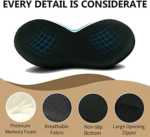 Livtribe Car Seat Cushion - Memory Foam Car Seat Pad - Sciatica & Lower Back Pain Relief - Car Seat Cushions for Driving - Road Trip Essentials for Drivers(Black) - color: Black