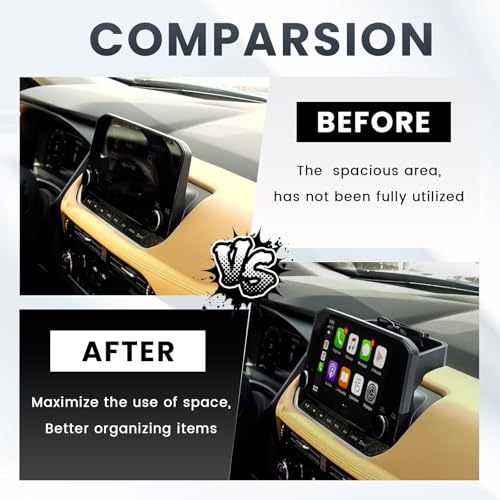 Center Console Organizer Compatible with 2021 2022 2023 Nissan Rogue SL Platinum Dashboard Tray Behind Screen Dashboard Organizer Box Interior Insert Accessories(Only Fit 9-Inch Screen) - size: Only Fit 9-Inch Screen