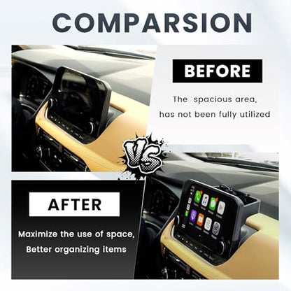 Center Console Organizer Compatible with 2021 2022 2023 Nissan Rogue SL Platinum Dashboard Tray Behind Screen Dashboard Organizer Box Interior Insert Accessories(Only Fit 9-Inch Screen) - size: Only Fit 9-Inch Screen