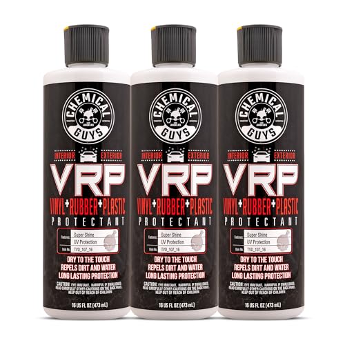 Chemical Guys VRP Vinyl, Rubber, and Plastic Dressing - Tire Dressing, Non-Greasy, Dry-to-the-Touch Shine for Tires, Trim, and More, Safe for Cars, Trucks, SUVs, RVs & More - 16 oz (Pack of 3) - size: 16 Fl Oz (Pack of 3)