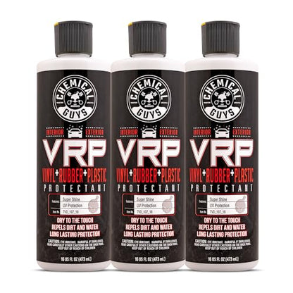 Chemical Guys VRP Vinyl, Rubber, and Plastic Dressing - Tire Dressing, Non-Greasy, Dry-to-the-Touch Shine for Tires, Trim, and More, Safe for Cars, Trucks, SUVs, RVs & More - 16 oz (Pack of 3) - size: 16 Fl Oz (Pack of 3)