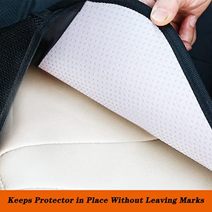 Car Seat Protector With Non-Slip Rubber Padded Backing, Waterproof Thickest Padding for Child Seats, No Imprint Under Baby Seat (Red-1pcs) - color: 1pcs-Black with Red Stitching