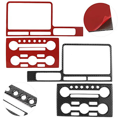 Acouto Carbon Fiber Center Console Trim for GTR R35 08‑16, 2Pcs/Set Carbon Fiber Central Control Navigation Trim Cover Car Interior Decoration Accessories
