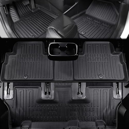 Floor Mats for Kia Telluride 2020-2025, All Weather Floor Mats Trunk Cargo Liner with Backrest Protectors Accessories, Full Coverage Set (Fit 7/8 Sests) - size: For Kia Telluride | 2020-2025
