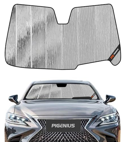 Pigenius Windshield Sun Shade for Lexus LS500/LS500h 2018-2026 with Heads-Up Display - AstraGuard - color: Silver, size: 2018-2026 LS
