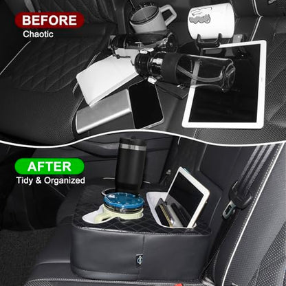 Car Cup Holder, Back Seat Car Organizer, Truck Bed Organizer, Couch Cup Holder Expander for Sofa Bed, Boat Tray, Organizer Holds Drinks, Snacks, Cell, Phone for Boat Sofa Truck - style: Classic Style