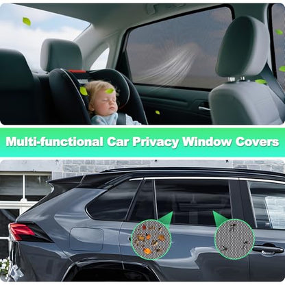Car Window Shades for 2019-2024 RAV4 Accessories - Rear Side Window Shade for Baby, Breathable Mesh Car Privacy Window Covers, UV Protection and Heat Insulation for Road Trips, Napping, Camping - size: Rav4(2019-2024)r-2pcs